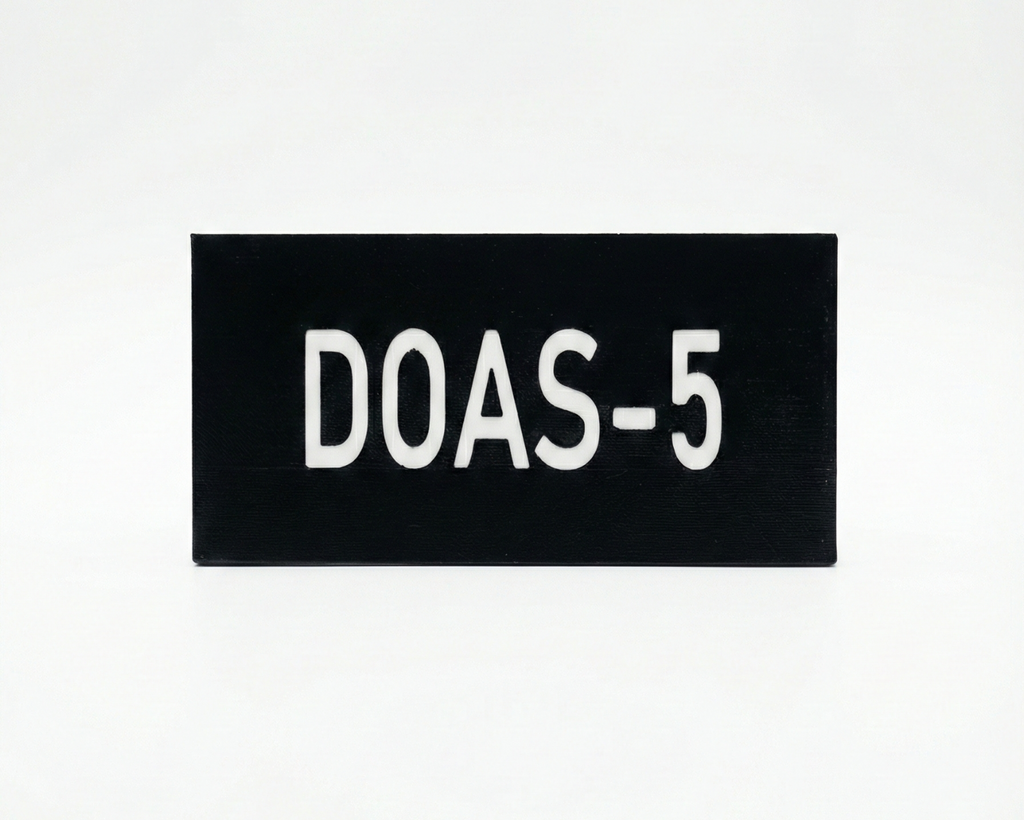 Engraved Plastic Equipment Labels | Electrical Panel Tags | Mechanical Room Signs | Custom Plastic HVAC ID Plates