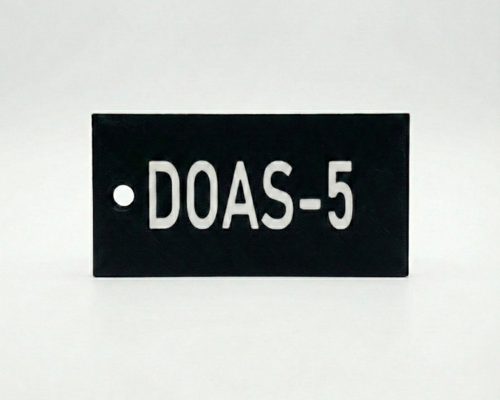 Engraved Plastic Equipment Labels | Electrical Panel Tags | Mechanical Room Signs | Custom Plastic HVAC ID Plates