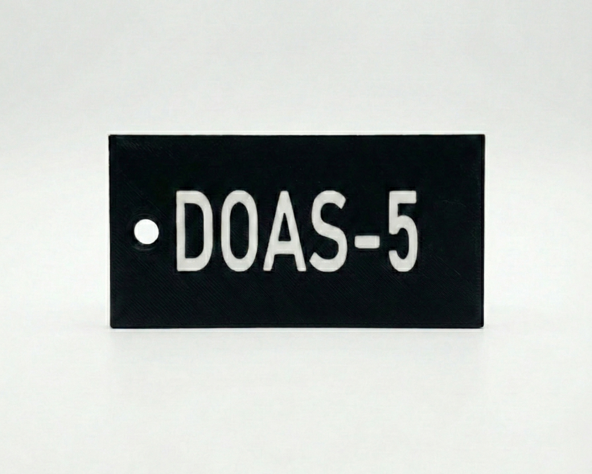 Engraved Plastic Equipment Labels | Electrical Panel Tags | Mechanical Room Signs | Custom Plastic HVAC ID Plates