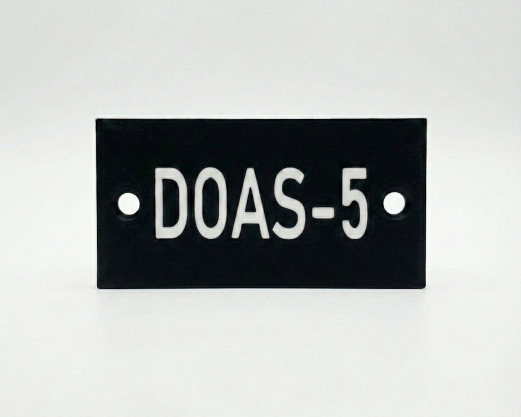 Engraved Plastic Equipment Labels | Electrical Panel Tags | Mechanical Room Signs | Custom Plastic HVAC ID Plates