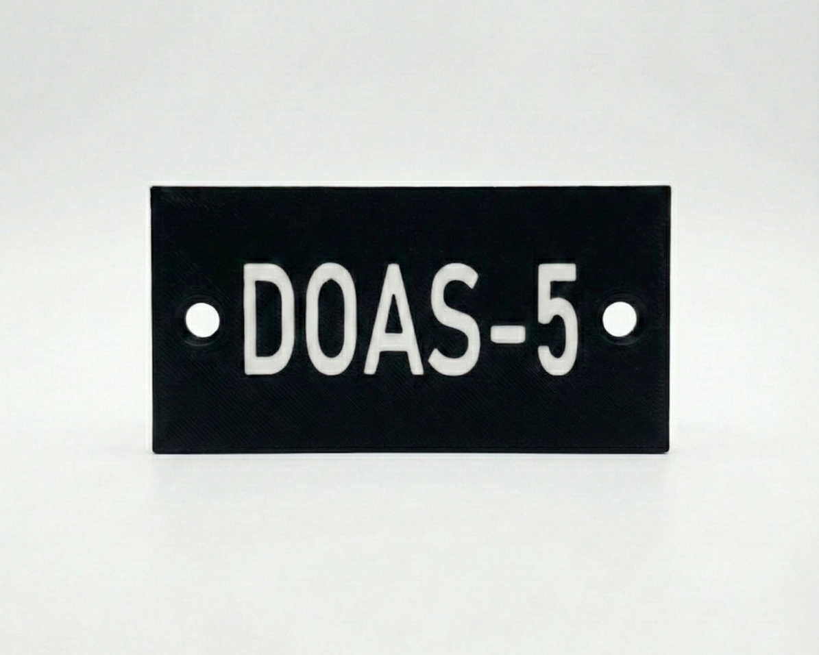 Engraved Plastic Equipment Labels | Electrical Panel Tags | Mechanical Room Signs | Custom Plastic HVAC ID Plates