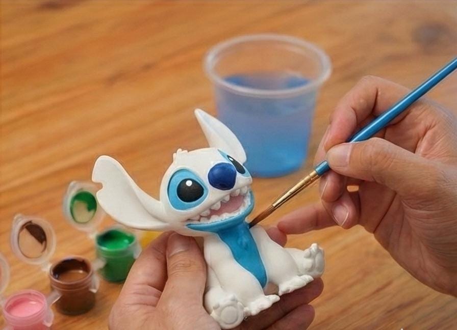 Paint Your Own Cute Blue Alien Figure | 3D Printed Hawaiian Space Pet | DIY Kids Craft Kit | Ohana Art Activity