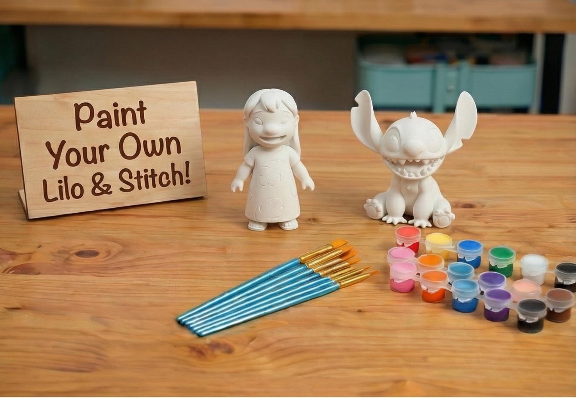 Paint Your Own Cute Blue Alien Figure | 3D Printed Hawaiian Space Pet | DIY Kids Craft Kit | Ohana Art Activity