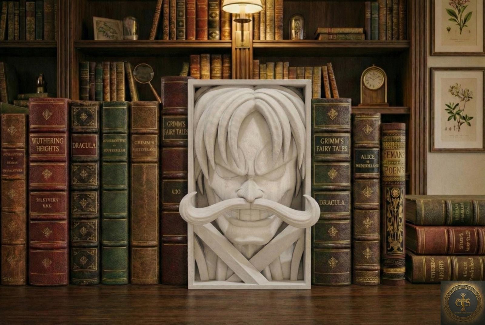 Legendary Pirate King Book Nook | Anime Adventure 3D Shadow Box | Manga Lover 3D Wall Art