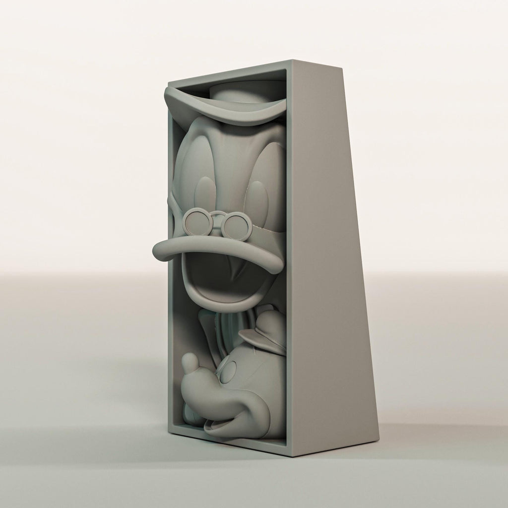 Angry Sailor Duck Book Nook | Retro Cartoon 3D Shadow Box | Nursery Decor 3D Wall Art