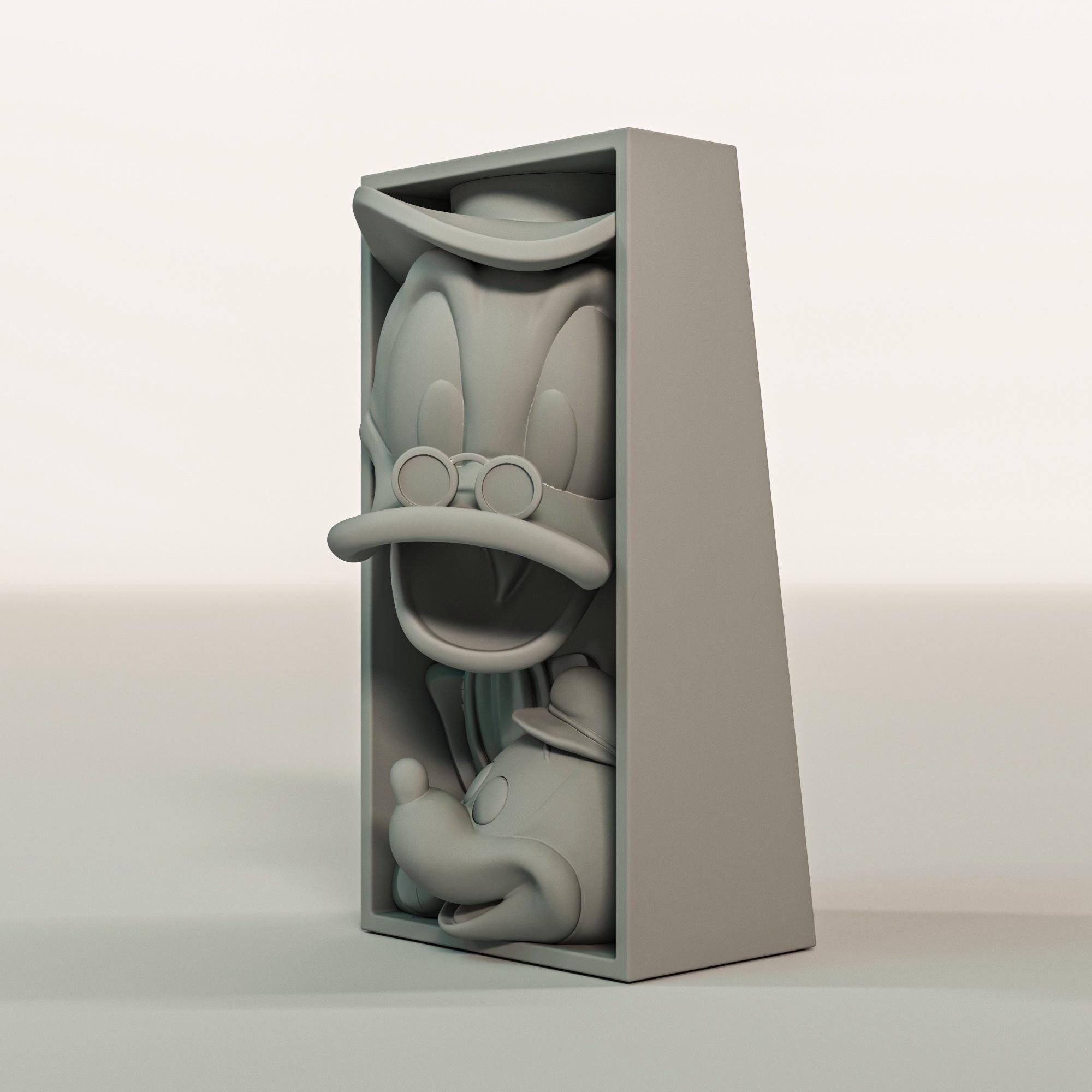 Angry Sailor Duck Book Nook | Retro Cartoon 3D Shadow Box | Nursery Decor 3D Wall Art