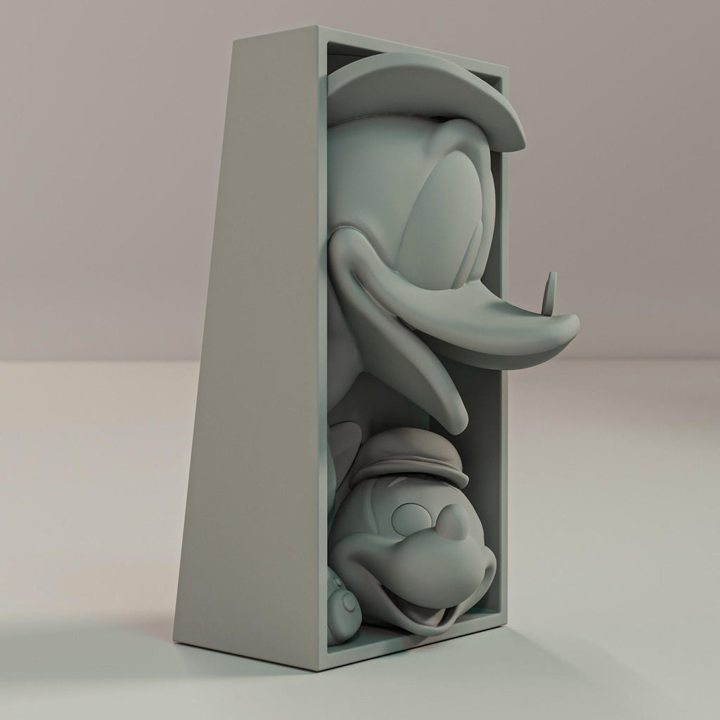 Angry Sailor Duck Book Nook | Retro Cartoon 3D Shadow Box | Nursery Decor 3D Wall Art