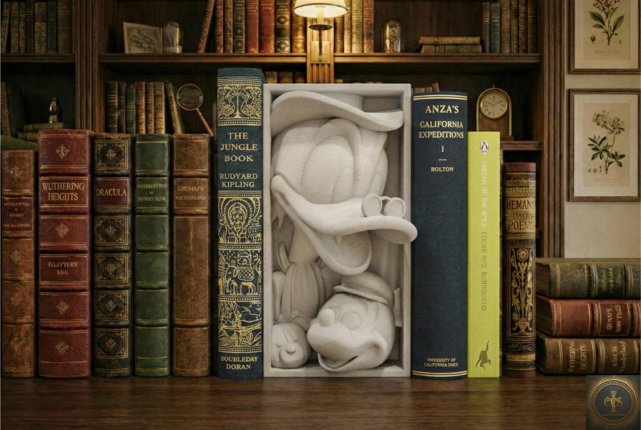 Angry Sailor Duck Book Nook | Retro Cartoon 3D Shadow Box | Nursery Decor 3D Wall Art