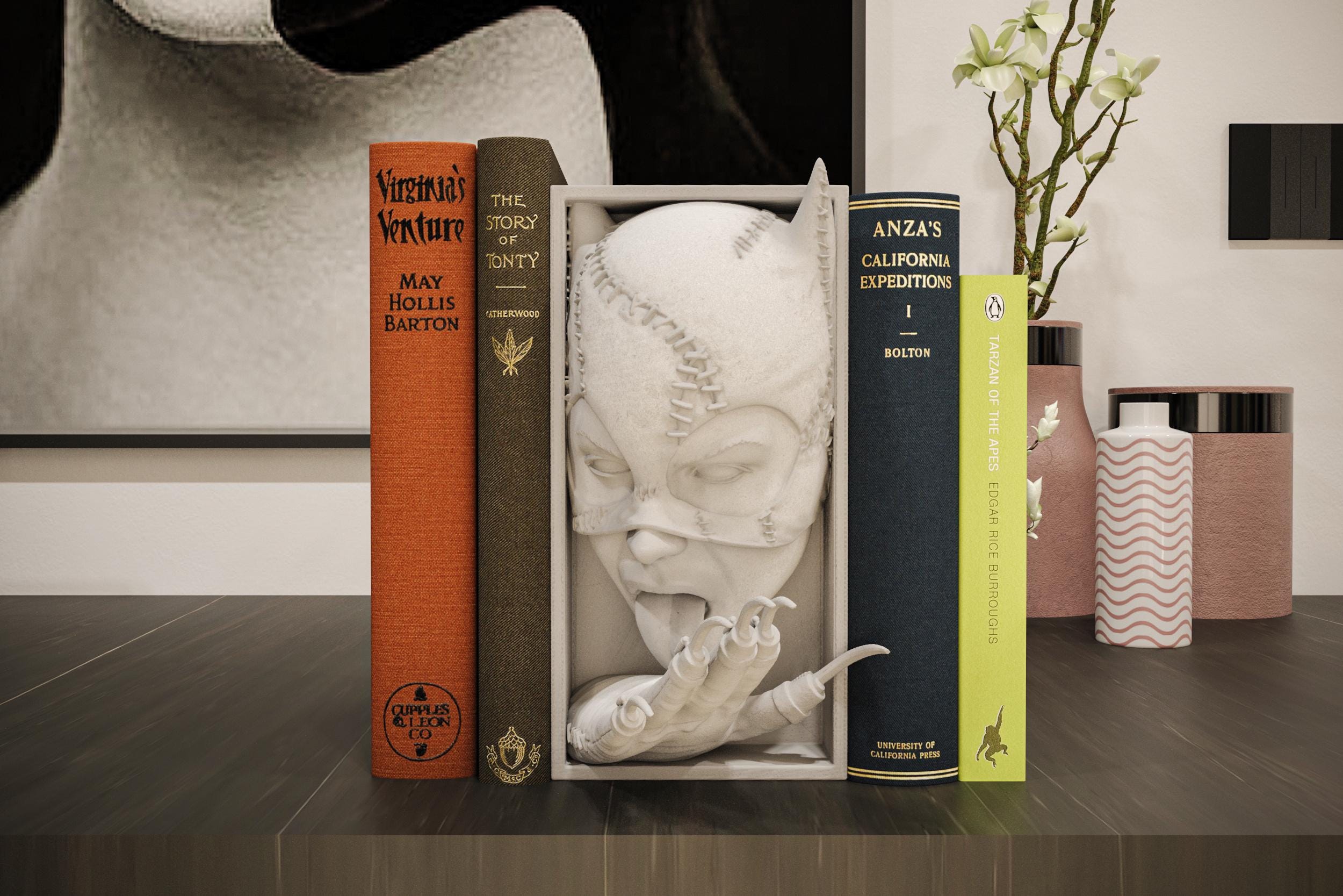 Feline Thief Book Nook | Dark City 3D Shadow Box | Villainess 3D Wall Art