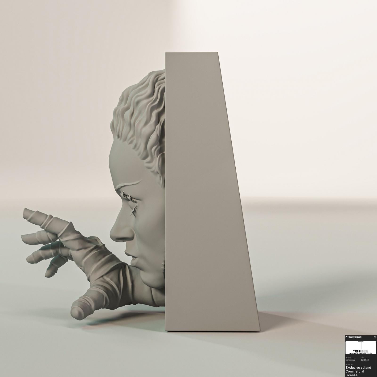 Electric Monster Bride Book Nook | Classic Horror 3D Shadow Box | Gothic Wedding 3D Wall Art