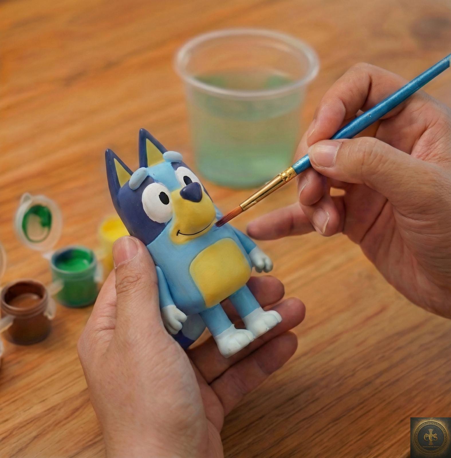 Paint Your Own Cartoon Dog Sisters | 3D Printed Heeler Puppy Figures | Kids DIY Craft Kit | Birthday Party Favor & Art Activity