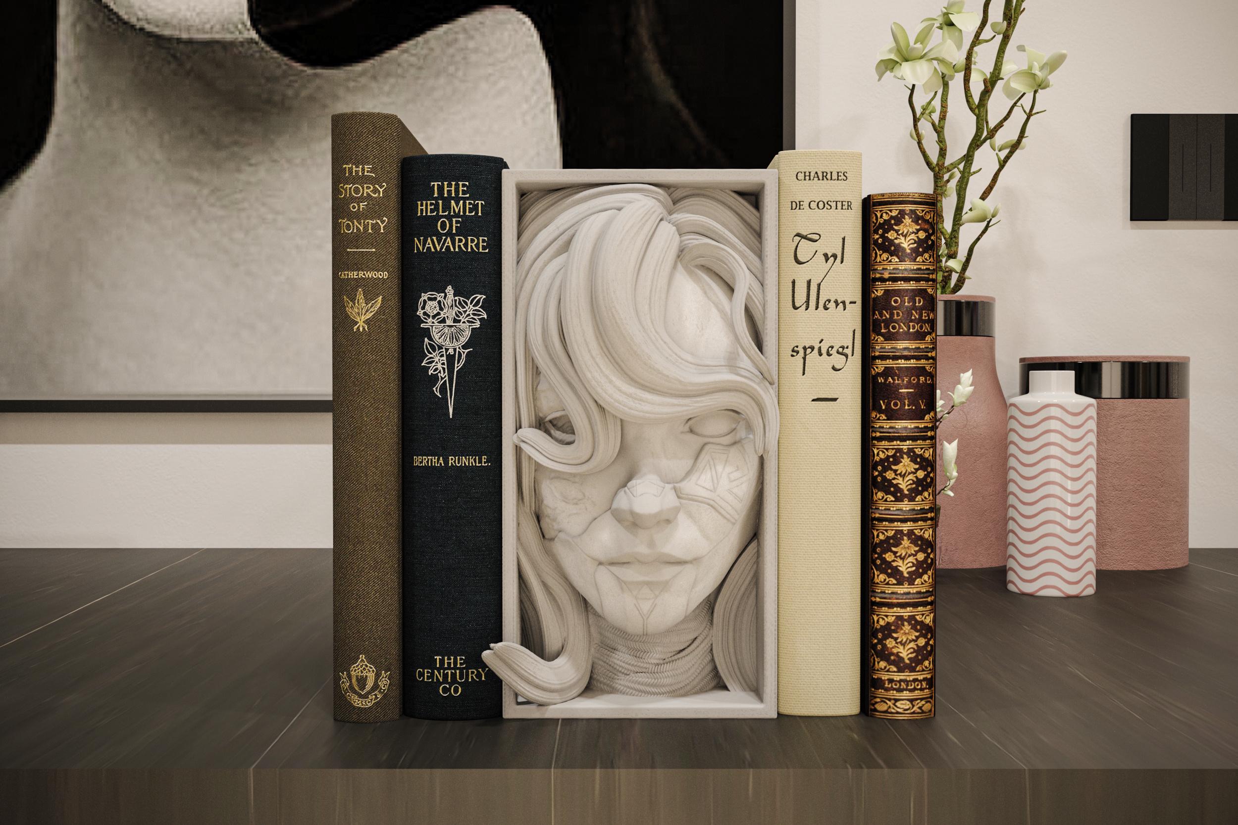 Painter Heroine Book Nook | Surreal RPG 3D Shadow Box | Fantasy Gamer 3D Wall Art