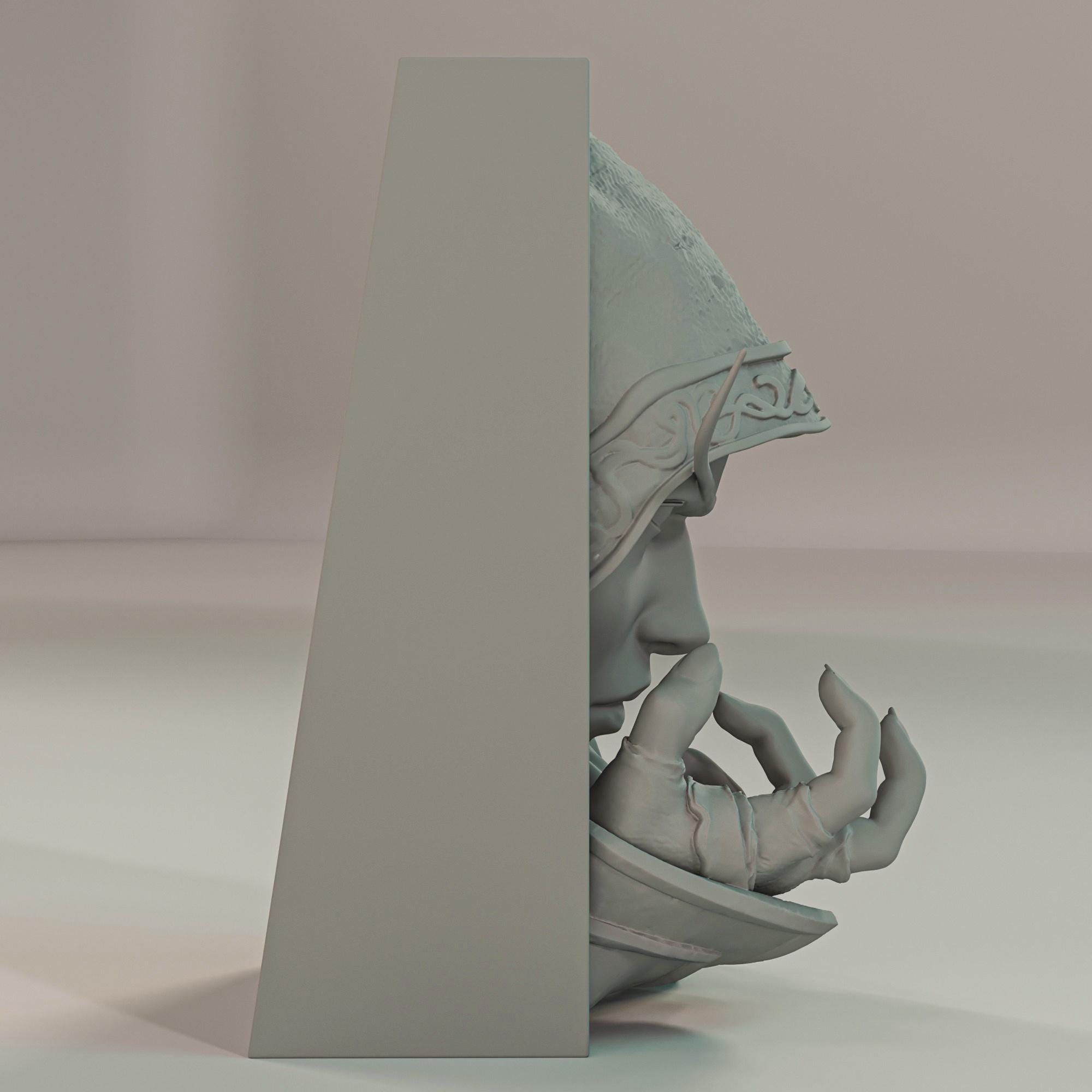 Dark Ranger General Book Nook | Fantasy MMORPG 3D Shadow Box | Undead Elf 3D Wall Art