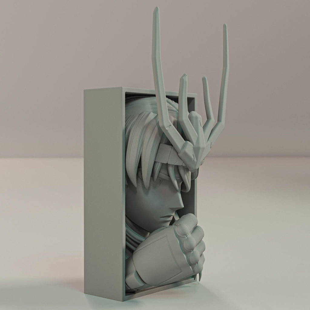 Emerald Dragon Knight Book Nook | Classic 80s Anime 3D Shadow Box | Zodiac Warrior 3D Wall Art