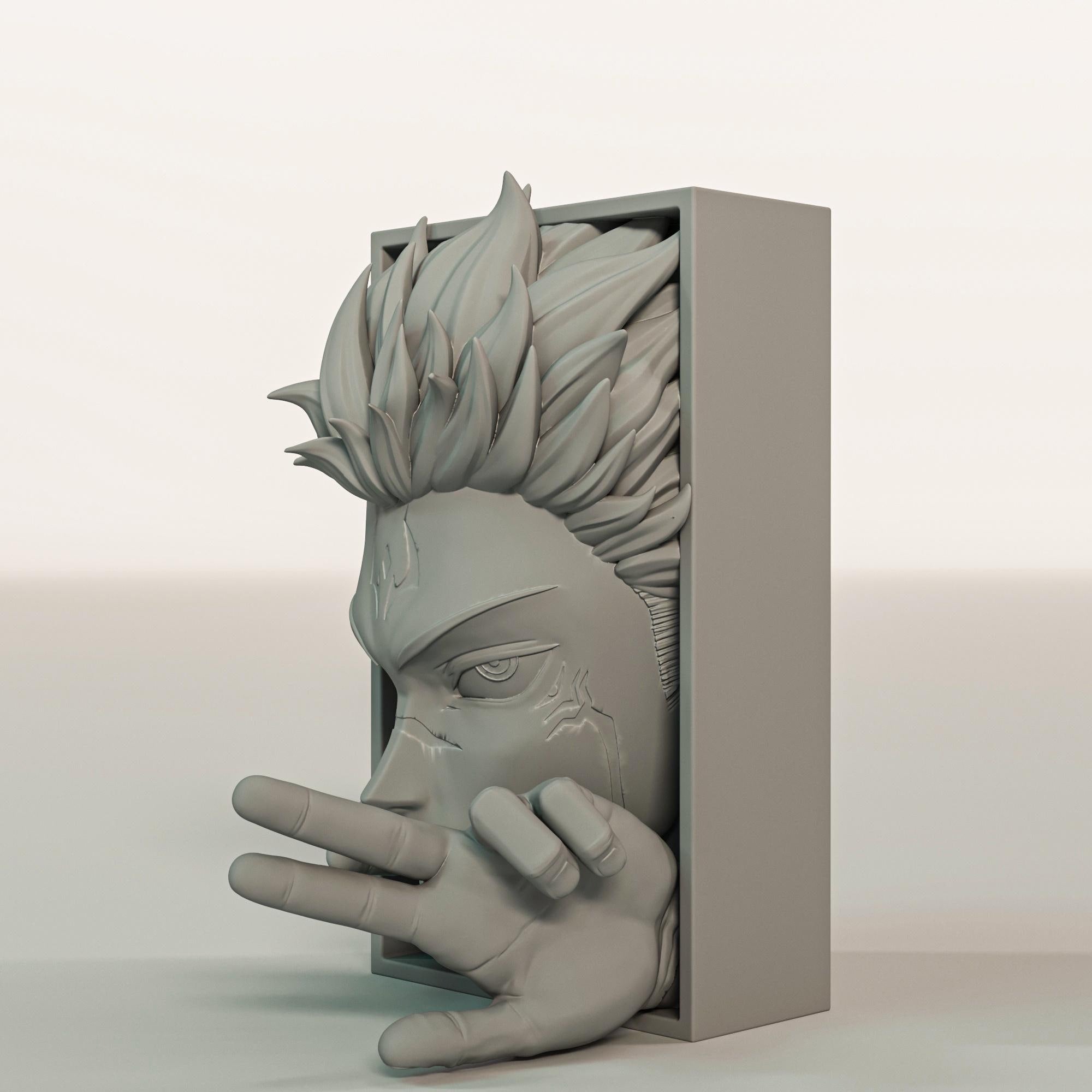 Cursed Spirit King Book Nook | Supernatural Anime 3D Shadow Box | Demon Vessel 3D Wall Art