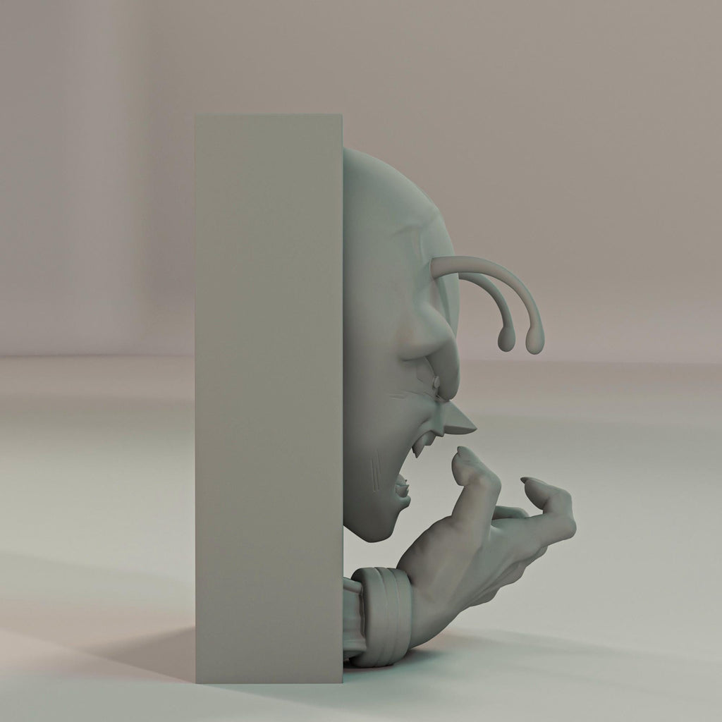 Green Alien Mentor Book Nook | Martial Arts Anime 3D Shadow Box | Energy Blast 3D Wall Art