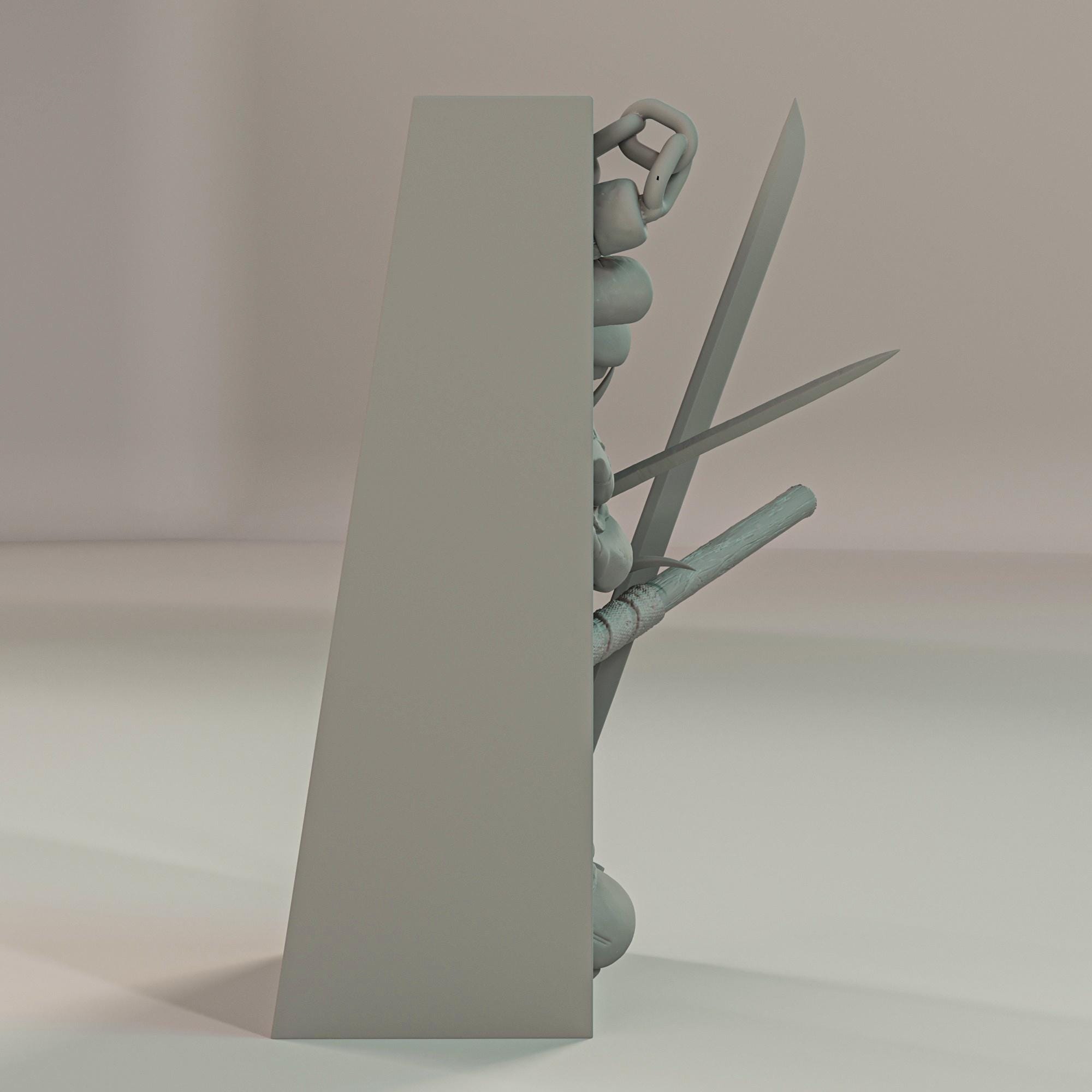 Mutant Turtle Heroes Book Nook | Retro Cartoon 3D Shadow Box | Boys Room 3D Wall Art