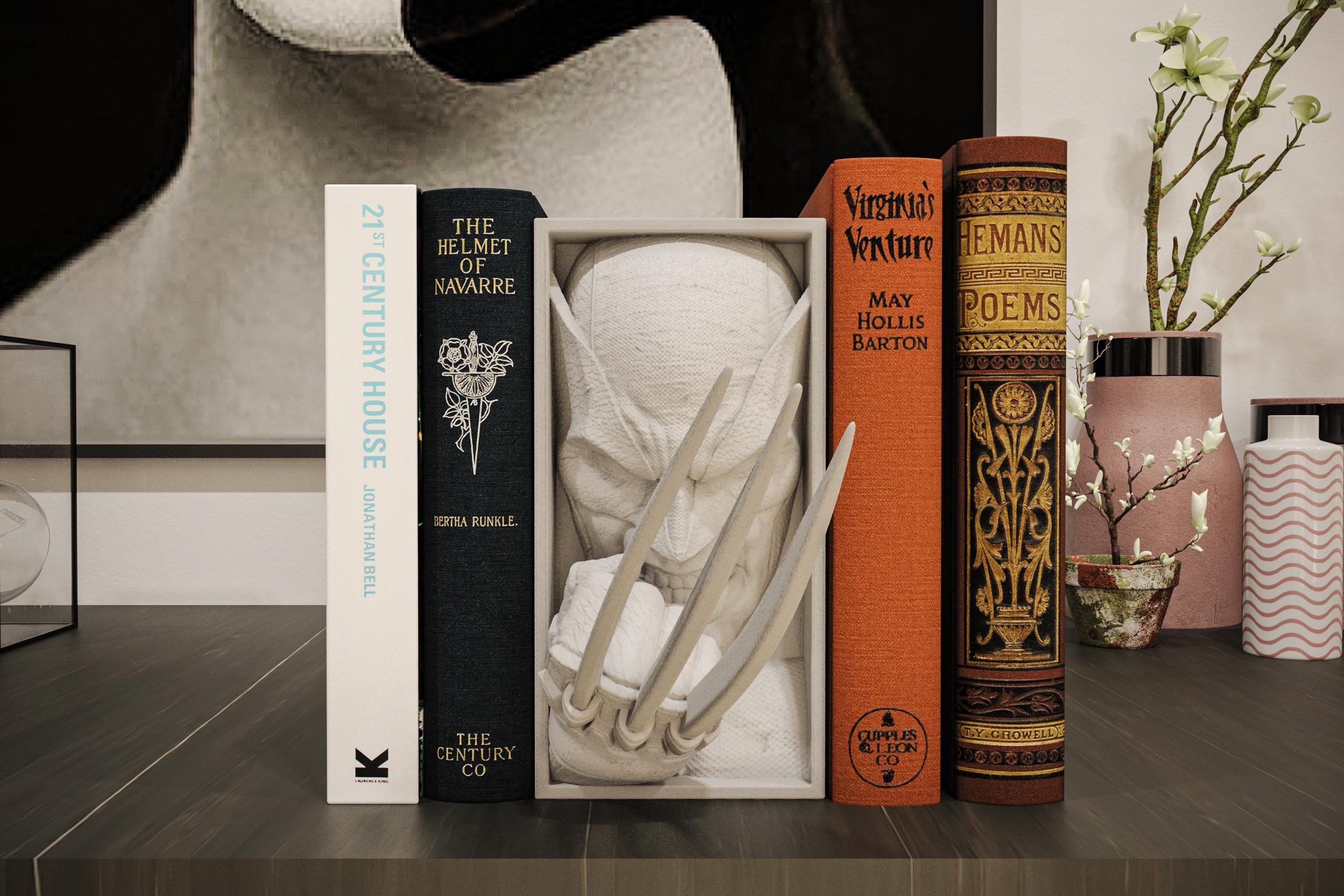 Feral Mutant Book Nook | Retro Superhero 3D Shadow Box | Metal Claws 3D Wall Art