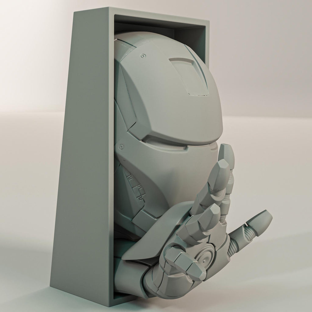 Armored Genius Book Nook | Sci-Fi Hero 3D Shadow Box | Man Cave 3D Wall Art