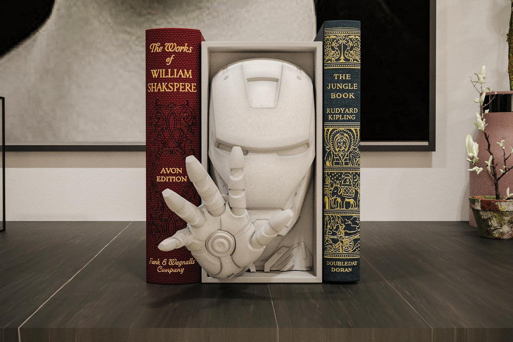 Armored Genius Book Nook | Sci-Fi Hero 3D Shadow Box | Man Cave 3D Wall Art