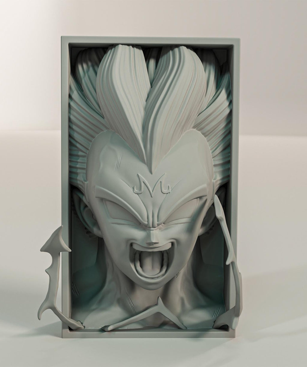 Dark Warrior Prince Book Nook | 90s Battle Anime 3D Shadow Box | Royal Redemption 3D Wall Art