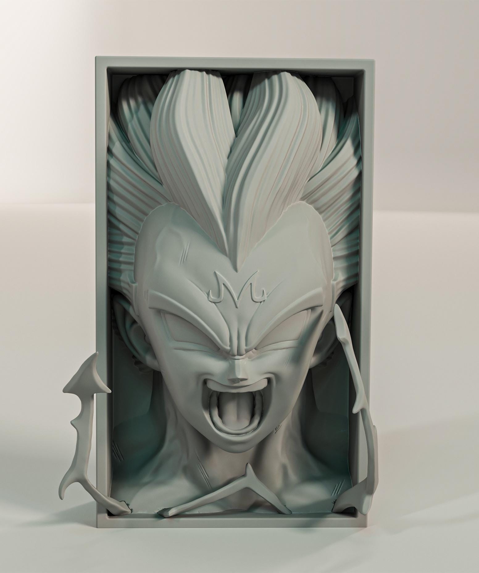 Dark Warrior Prince Book Nook | 90s Battle Anime 3D Shadow Box | Royal Redemption 3D Wall Art