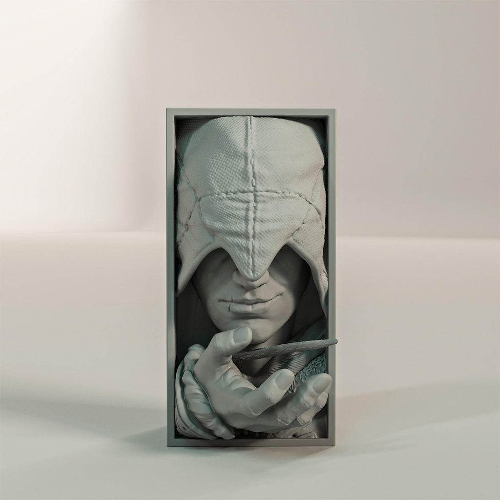 Renaissance Assassin Book Nook | Historical Gamer 3D Shadow Box | Hooded Rogue 3D Wall Art