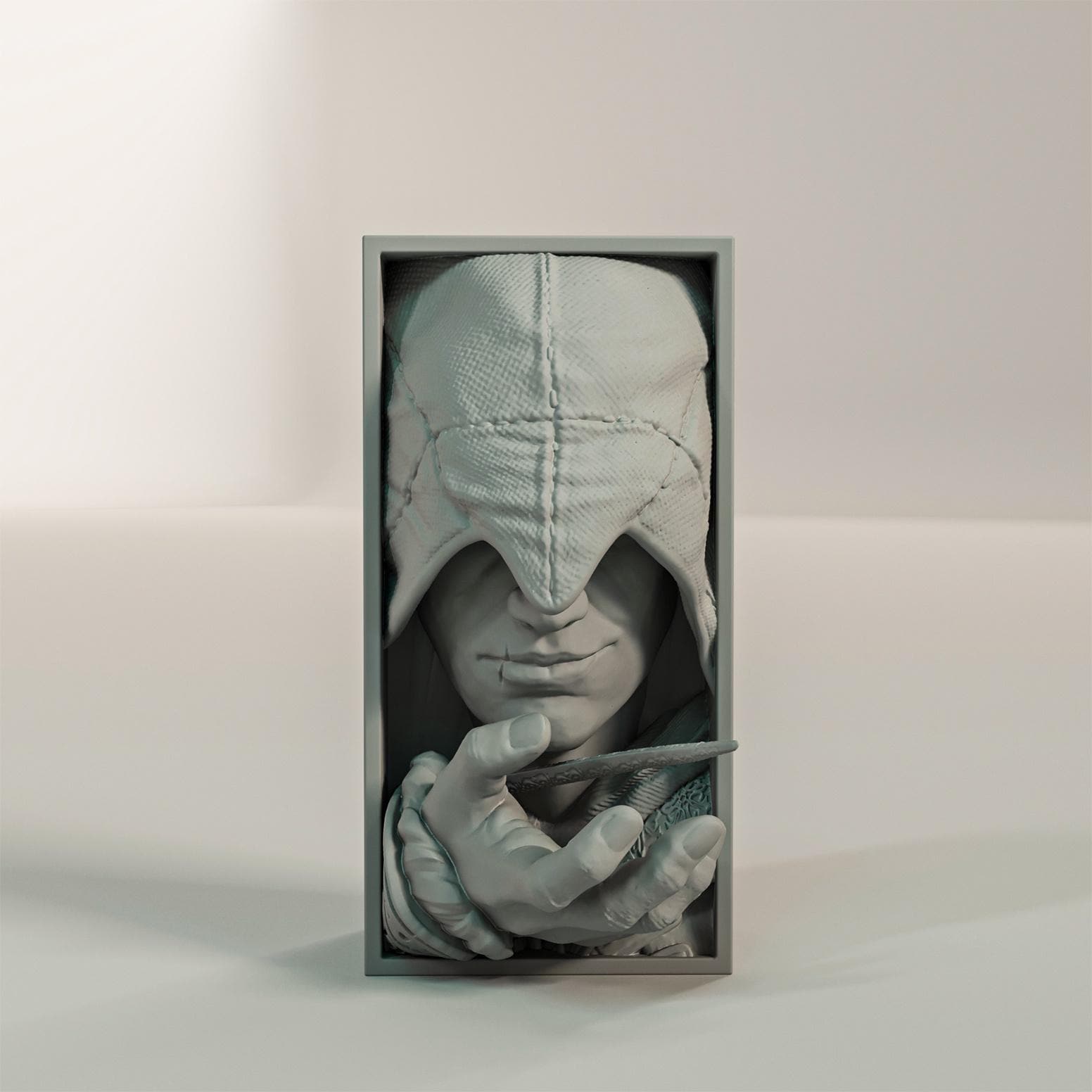 Renaissance Assassin Book Nook | Historical Gamer 3D Shadow Box | Hooded Rogue 3D Wall Art