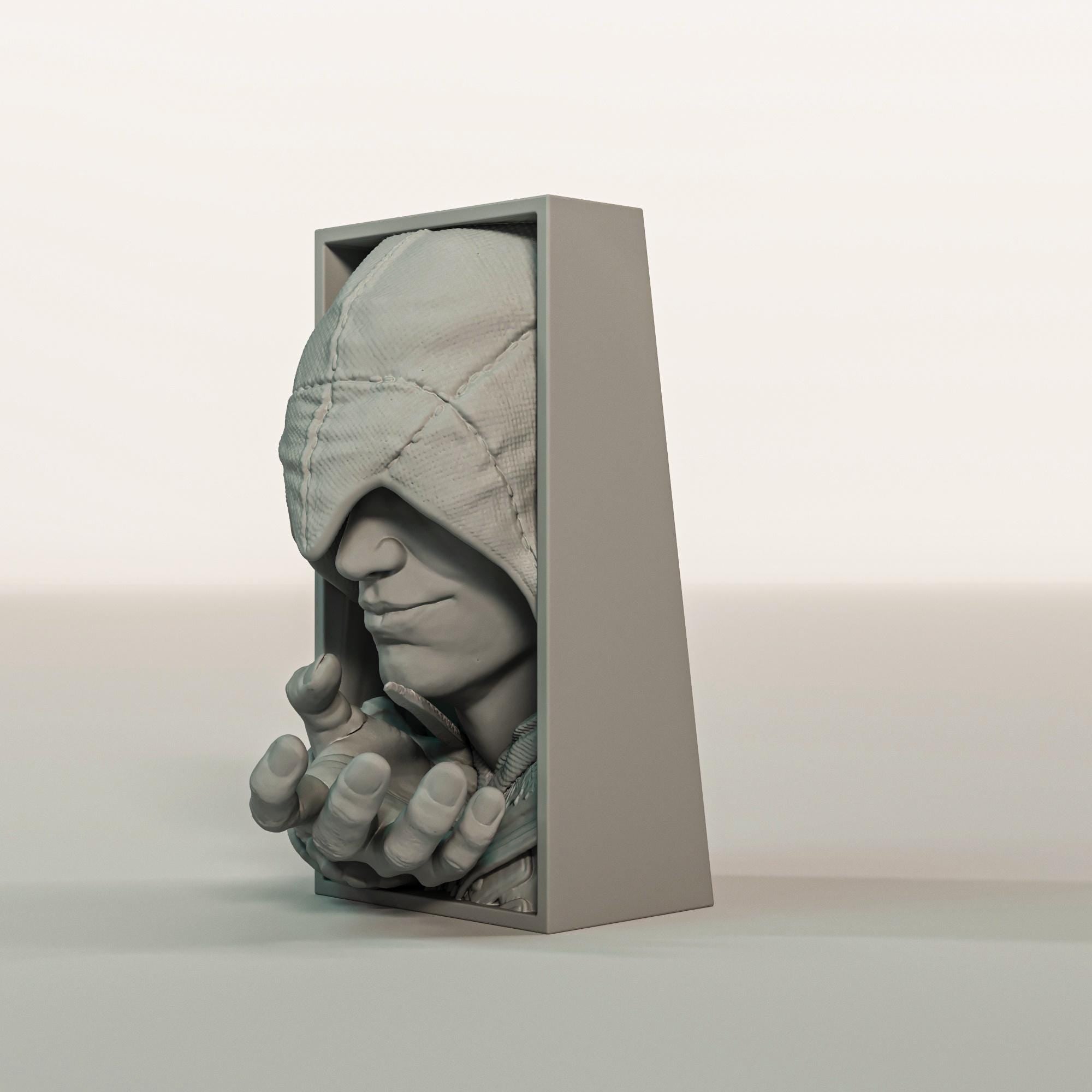 Renaissance Assassin Book Nook | Historical Gamer 3D Shadow Box | Hooded Rogue 3D Wall Art