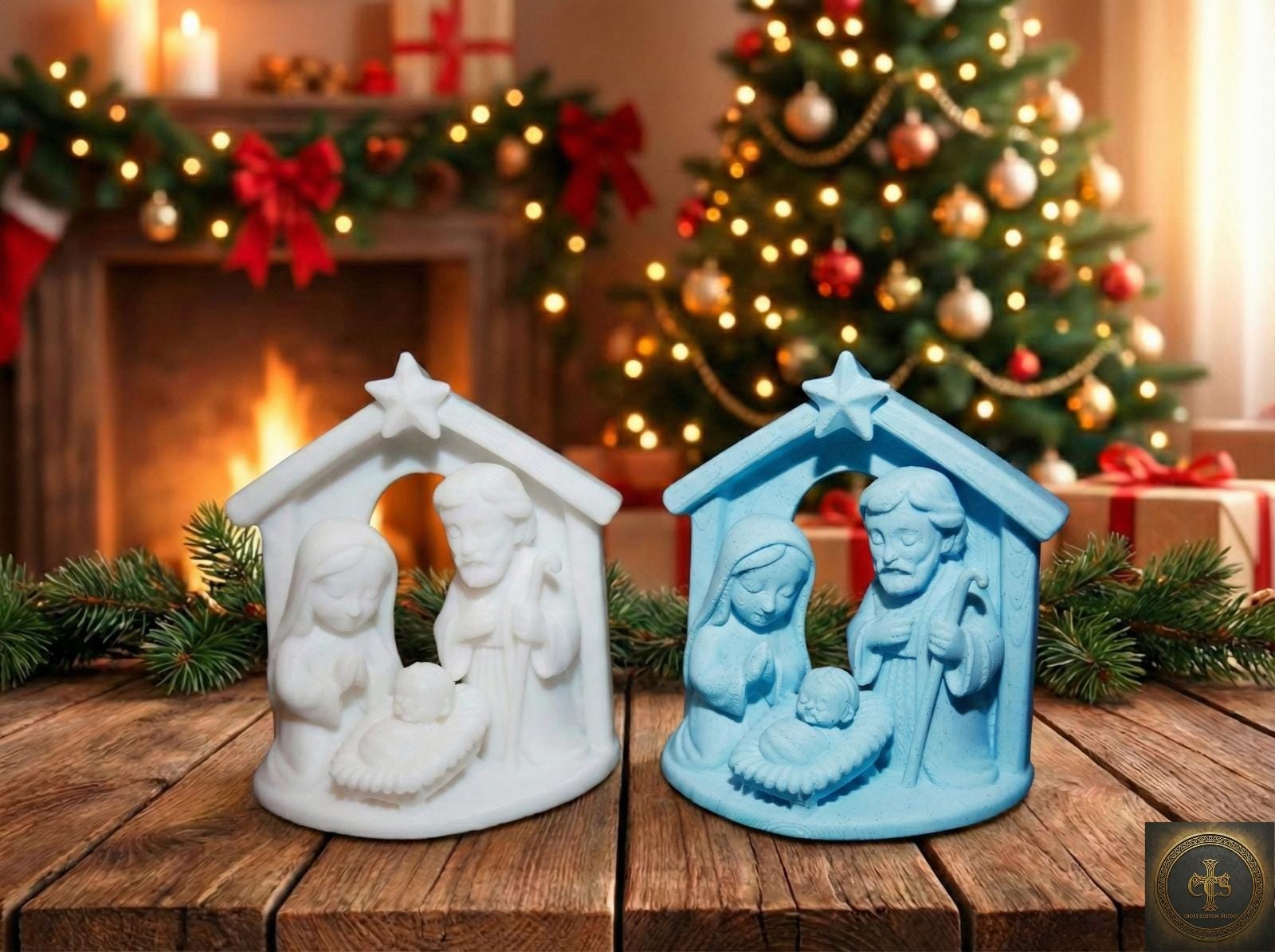 3D Printed Nativity Scene | Paint Your Own Christmas Craft Kit | Christian Kids Gift