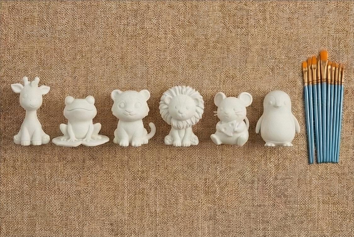 Paint Your Own Animal Figurines Kit | 3D Printed DIY Kids Craft Box