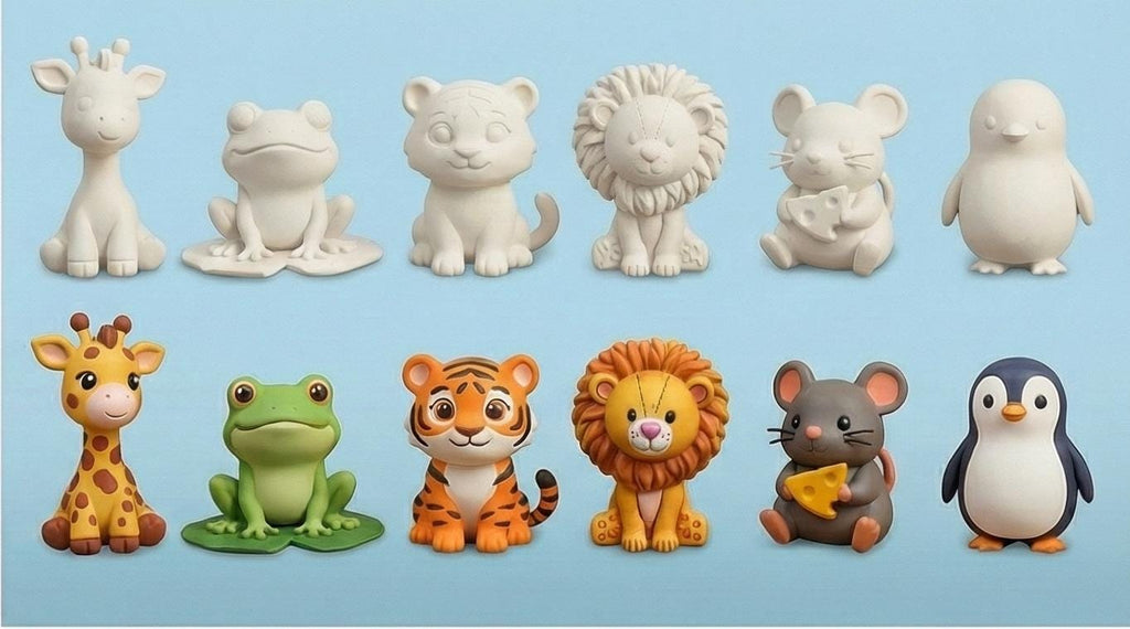 Paint Your Own Animal Figurines Kit | 3D Printed DIY Kids Craft Box