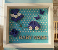 Personalized Baby Name Frame | 3D Printed Nursery Shadow Box Decor | Custom New Baby Gift