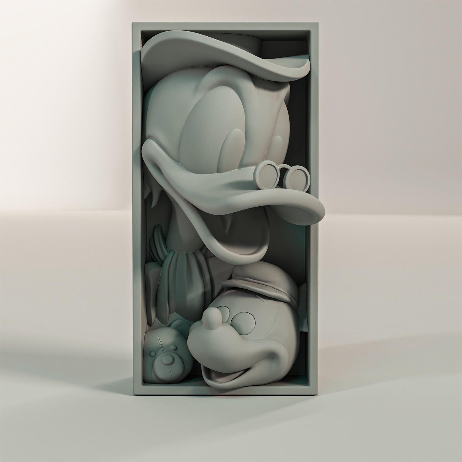 Angry Sailor Duck Book Nook | Retro Cartoon 3D Shadow Box | Nursery Decor 3D Wall Art