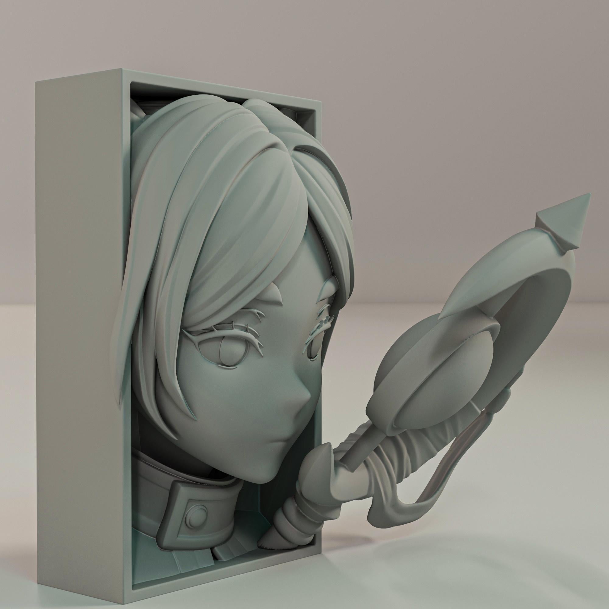 Wandering Elf Mage Book Nook | Fantasy Adventure 3D Shadow Box | Anime Room Decor 3D Wall Art