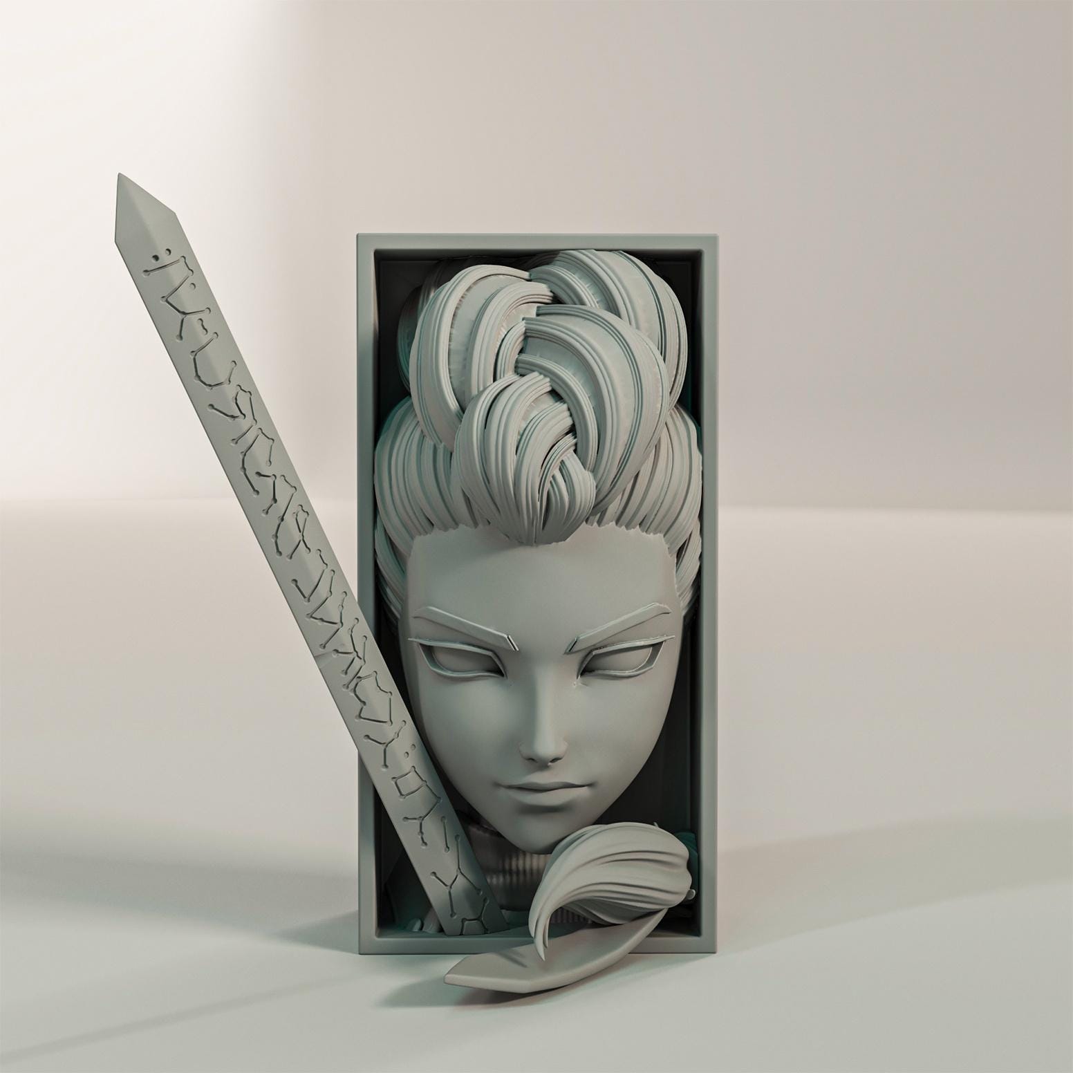 Pop Star Hunter Book Nook | Neon Action 3D Shadow Box | K-Pop Decor 3D Wall Art