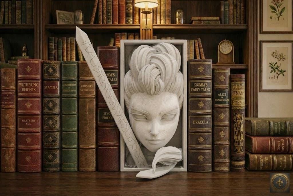 Pop Star Hunter Book Nook | Neon Action 3D Shadow Box | K-Pop Decor 3D Wall Art