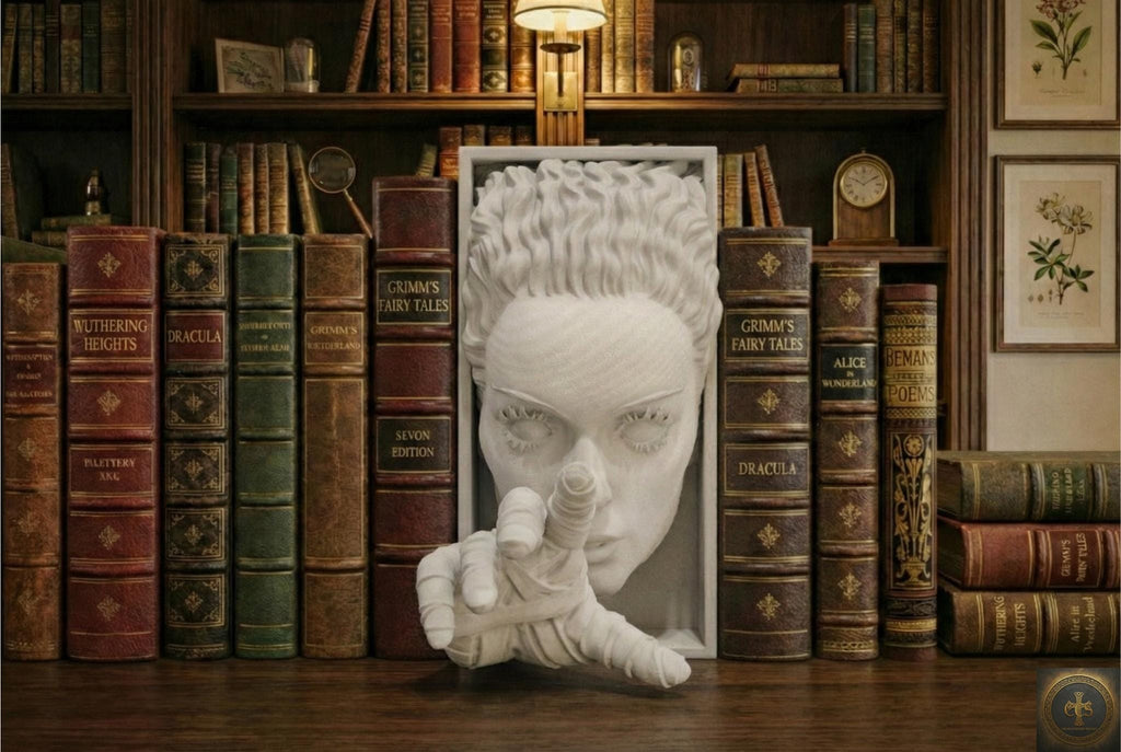 Electric Monster Bride Book Nook | Classic Horror 3D Shadow Box | Gothic Wedding 3D Wall Art