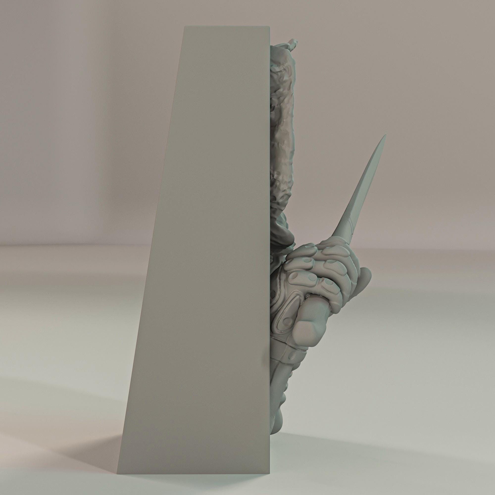 Desert Warrior Book Nook | Sci-Fi Planet 3D Shadow Box | Sandworm Decor 3D Wall Art