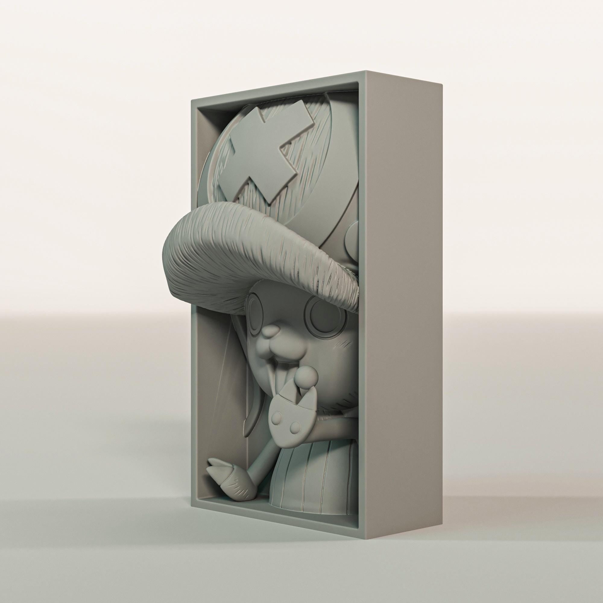 Cute Reindeer Doctor Book Nook | Anime Pirate 3D Shadow Box | Kawaii Decor 3D Wall Art