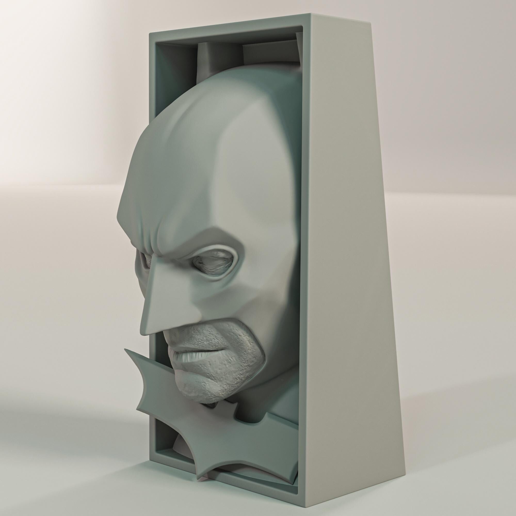 Dark City Vigilante Book Nook | Noir Hero 3D Shadow Box | Superhero Decor 3D Wall Art