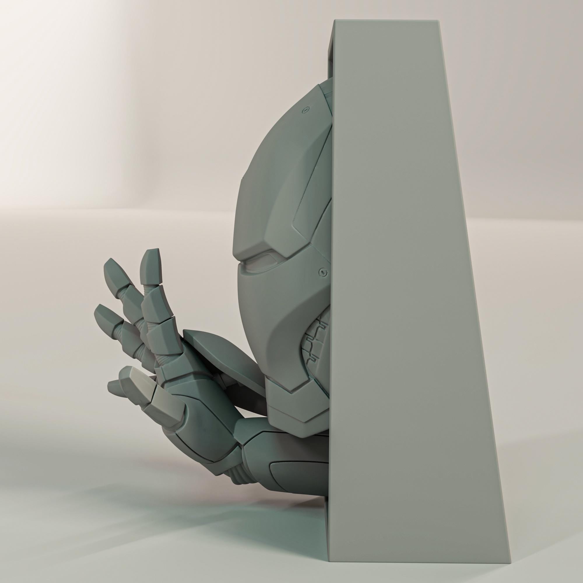 Armored Genius Book Nook | Sci-Fi Hero 3D Shadow Box | Man Cave 3D Wall Art