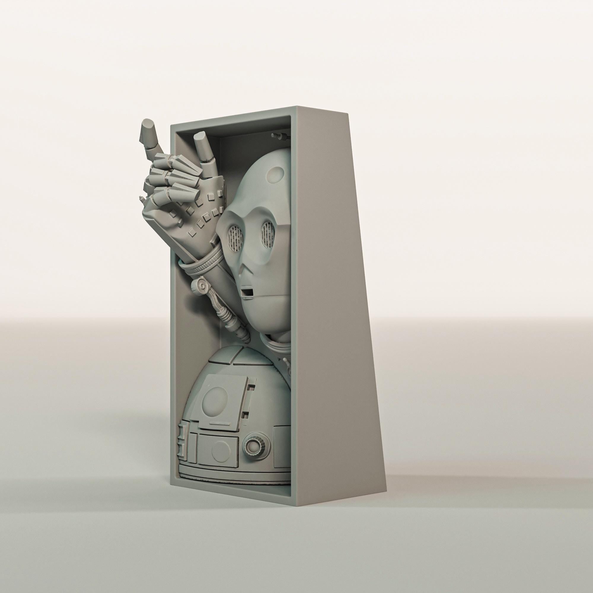Space Robots Book Nook | Sci-Fi Galaxy 3D Shadow Box | Retro Future 3D Wall Art