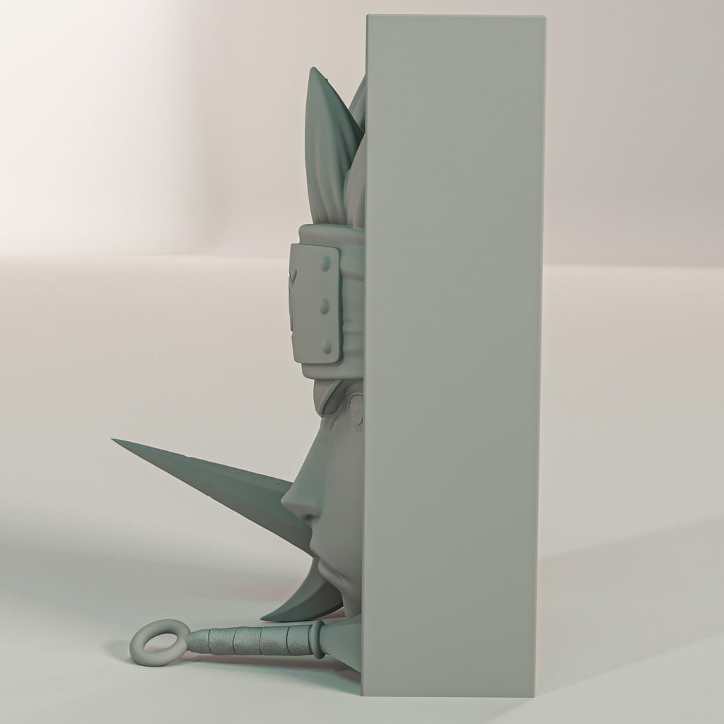 Determined Ninja Book Nook | Shonen Anime 3D Shadow Box | Japanese Warrior 3D Wall Art