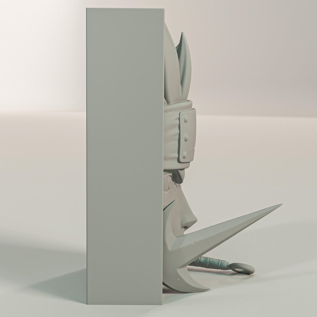 Determined Ninja Book Nook | Shonen Anime 3D Shadow Box | Japanese Warrior 3D Wall Art