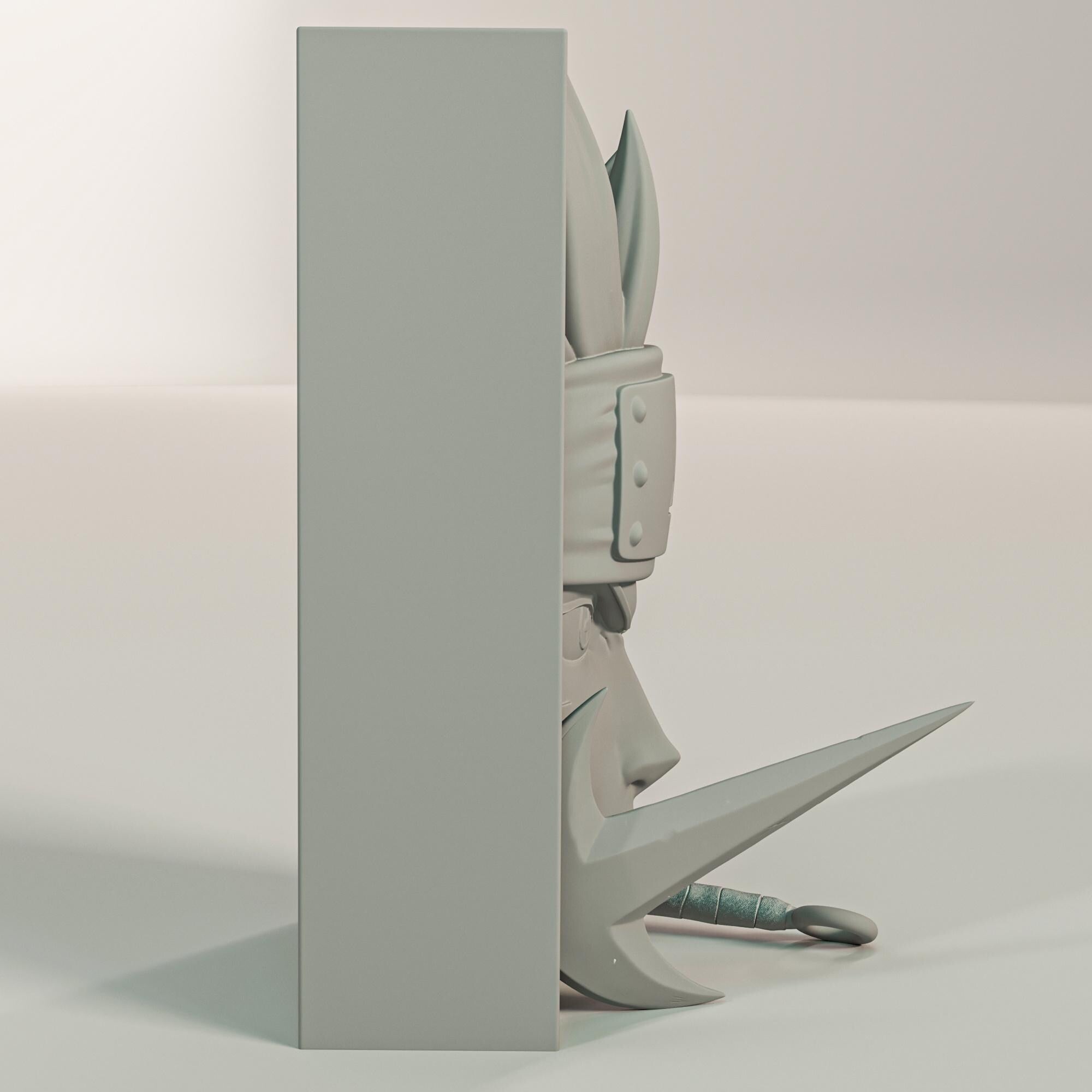 Determined Ninja Book Nook | Shonen Anime 3D Shadow Box | Japanese Warrior 3D Wall Art