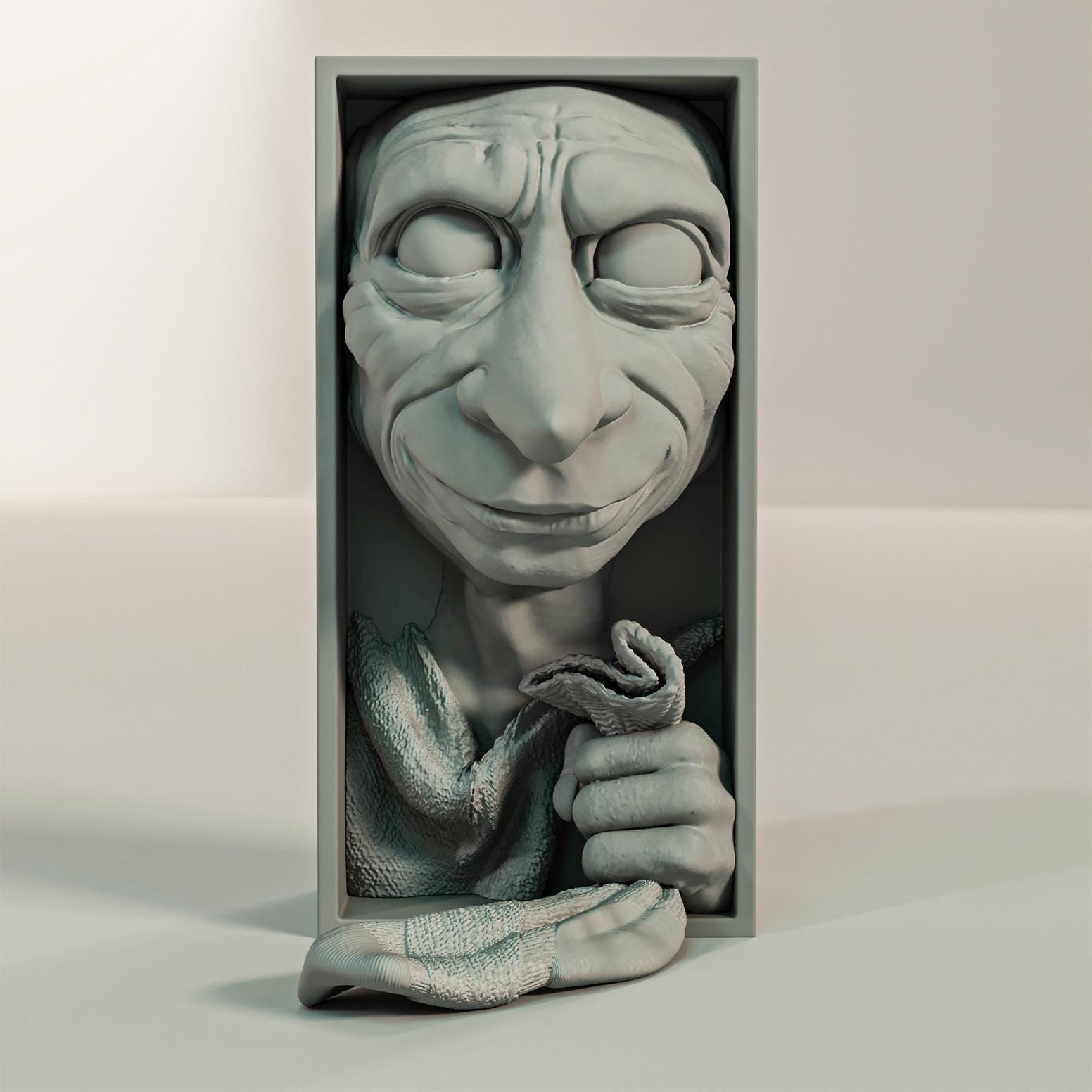 Free House Elf Book Nook | Magic World 3D Shadow Box | Fantasy Shelf Decor 3D Wall Art