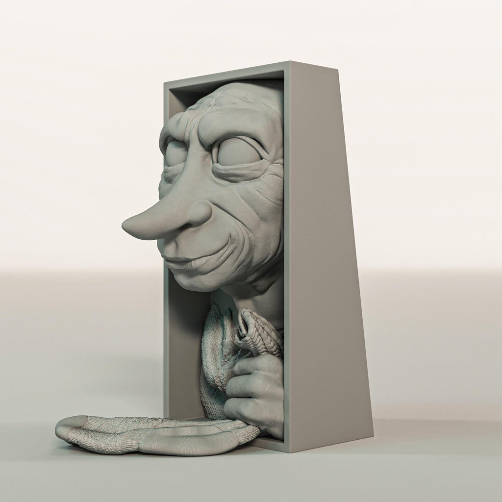 Free House Elf Book Nook | Magic World 3D Shadow Box | Fantasy Shelf Decor 3D Wall Art