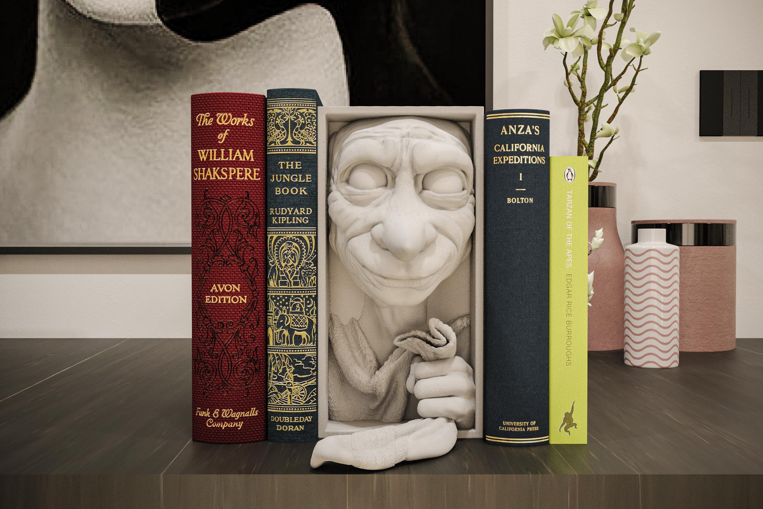 Free House Elf Book Nook | Magic World 3D Shadow Box | Fantasy Shelf Decor 3D Wall Art