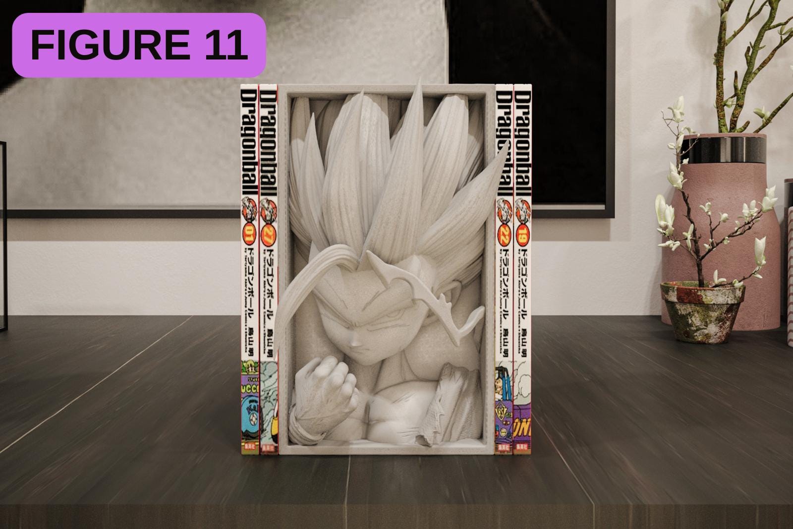 Japanese Anime Book Nook Shelf Insert | Manga Series Shadow Box | 3D Wall Art & Otaku Room Decor Gift